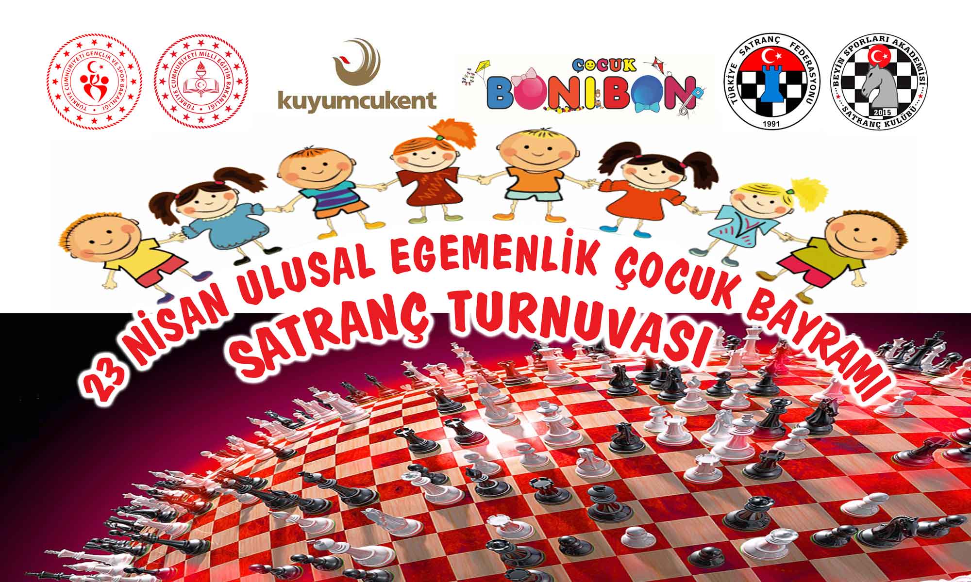 23 Nisan Ulusal Egemenlik Çocuk Bayramı Satranç Turnuvası Etkinliği